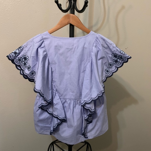 NWT Kate spade daisy embroidered top xs - Picture 4 of 10